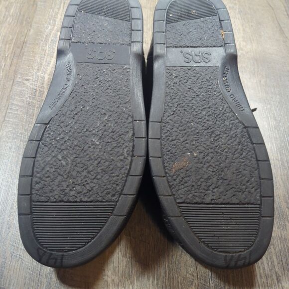 SAS Bout Time Lace Up Loafer Black Leather Mens 14 M Shoes Moc Toe USA Made - Picture 12 of 13